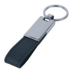 PC05-001 Siyah Deri / Metal Anahtarlık